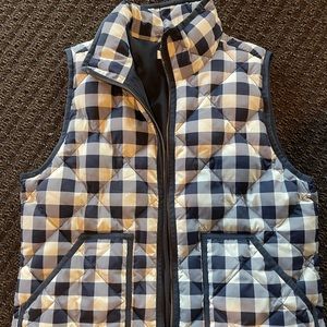 Jcrew navy Buffalo check vest